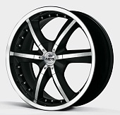 Antera 389 9.5x20 6x139.7 ET12 d106.1 Racing Black Lip Polished