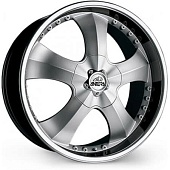 Antera 341 9.5x20 5x130 ET52 d71.6 Silver Lip Polished