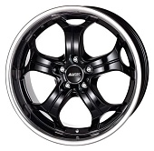 Alutec Boost 10.5x20 5x112 ET55 d66.6 Diamond Black With Stainless Steel Lip